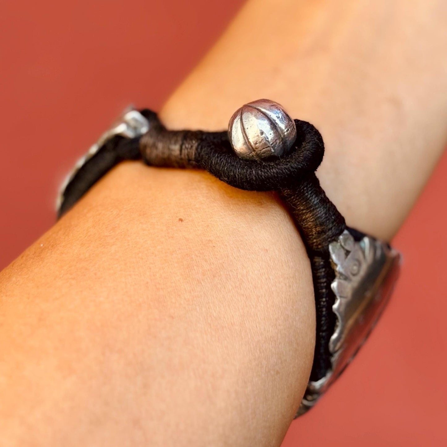 Bracelet argent ancien Bazuband du Rajasthan - Pièce d'exception articulé style Snake