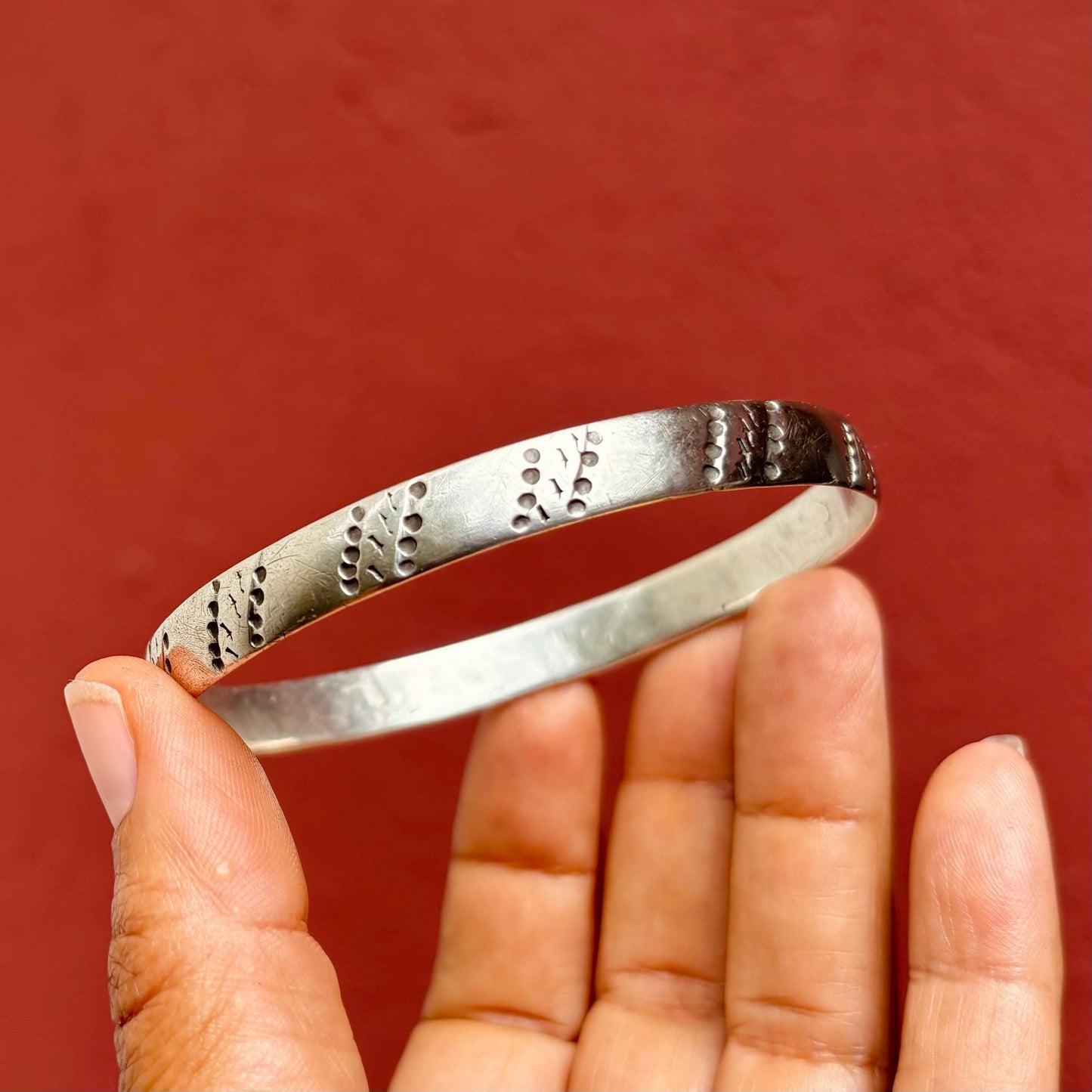 Bracelet berbère argent Maroc ancien - Bijou ethnique tribal vintage authentique