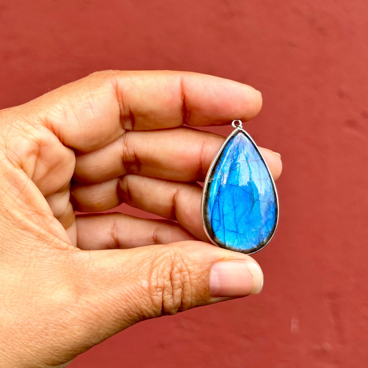 Pendentif labradorite argent, Pendentif pierre précieuse, Pierre semi précieuse, Pendentif goutte pierre naturelle, Bijou labradorite,Cadeau