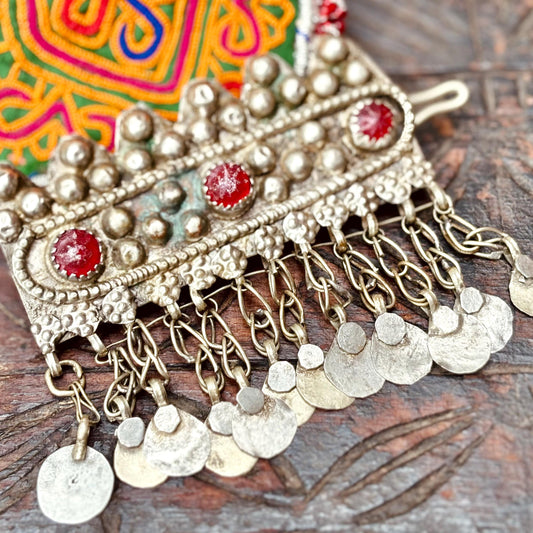 Barrette cheveux ancienne, Bijou ethnique tribal Kuchi nomades Afghans, bijou asiatique oriental boho, Danse orientale tribal fusion, Cadeau