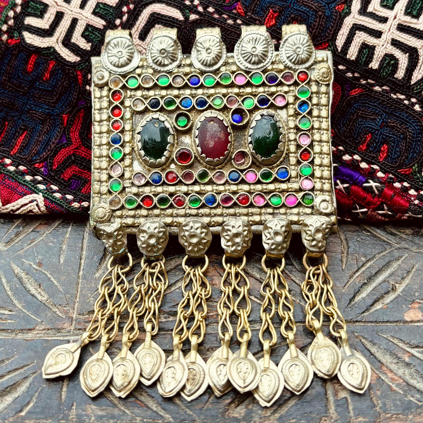 Pendentif tribal, bijou ethnique Afghan, danse orientale, bijou asiatique, pendentif vintage, collier tribu Kuchi, bijou gypsy boho festival