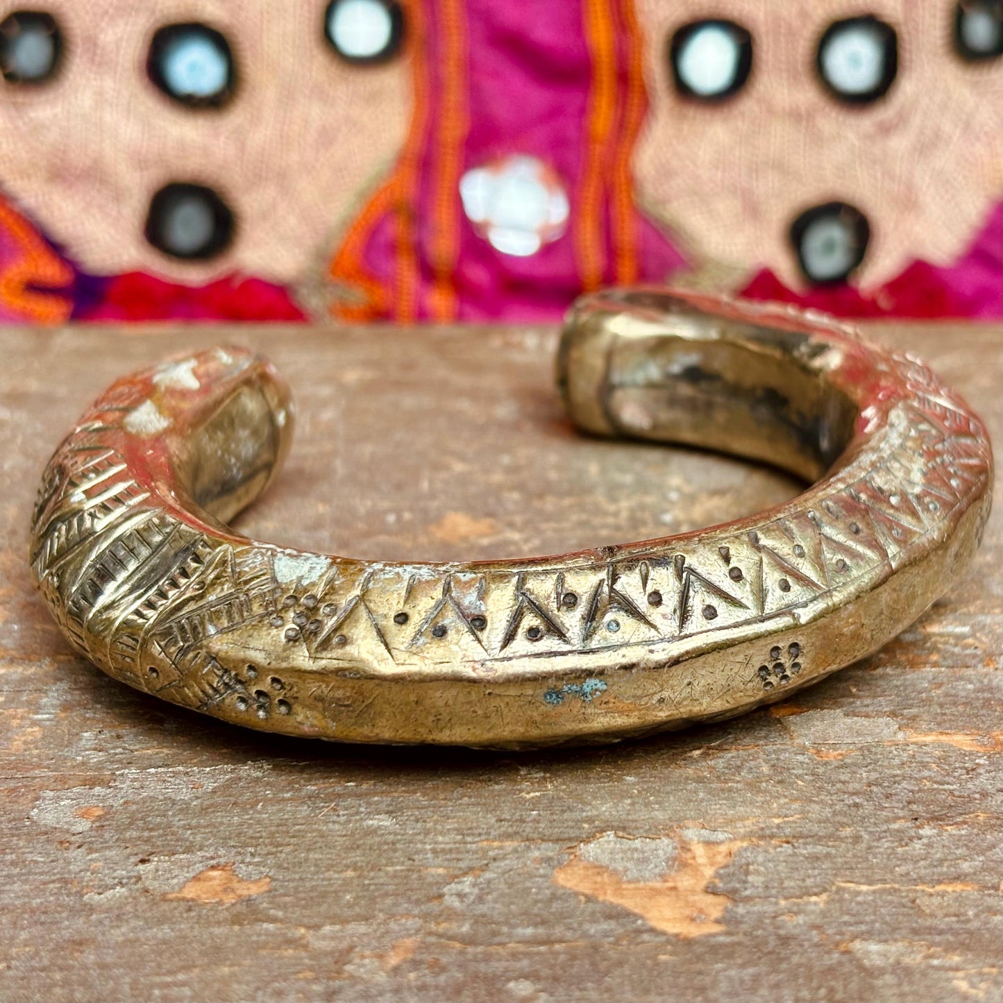 Bracelet jonc creux boho tribal afghan, Bracelet ethnique ancien tribu Kuchi, Bijou ethnique oriental antique, Danse orientale festival