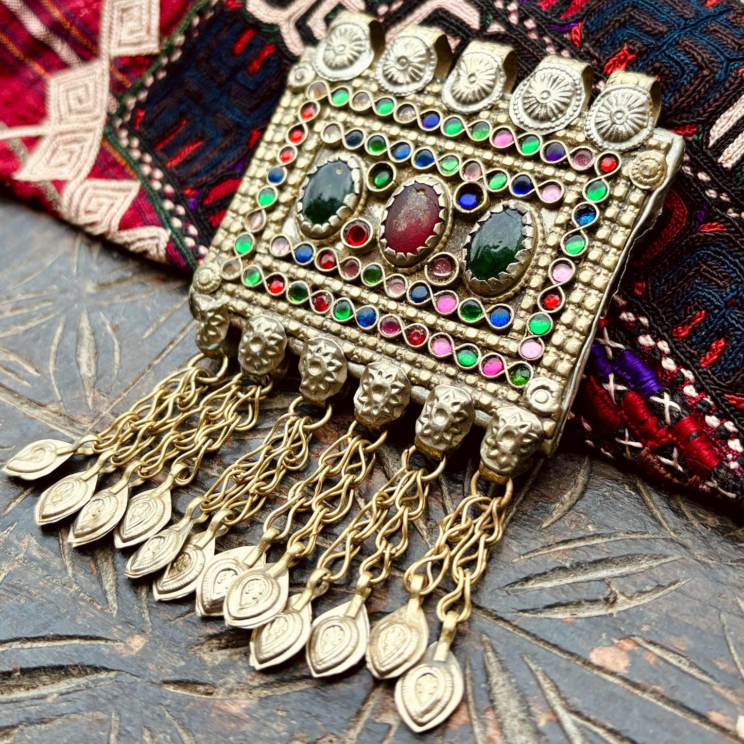 Pendentif tribal, bijou ethnique Afghan, danse orientale, bijou asiatique, pendentif vintage, collier tribu Kuchi, bijou gypsy boho festival