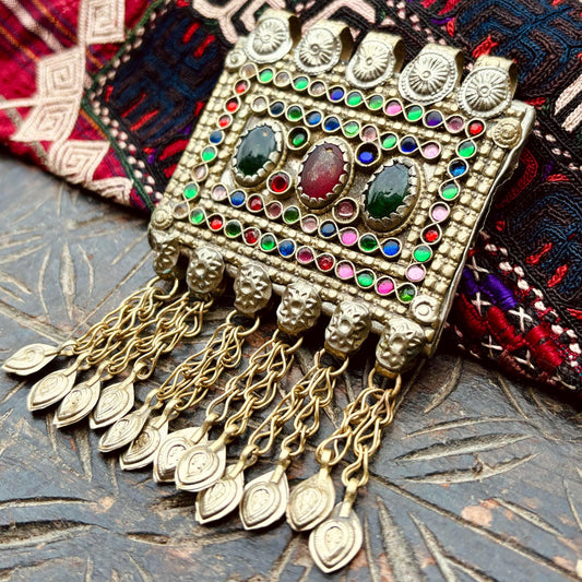 Pendentif tribal, bijou ethnique Afghan, danse orientale, bijou asiatique, pendentif vintage, collier tribu Kuchi, bijou gypsy boho festival