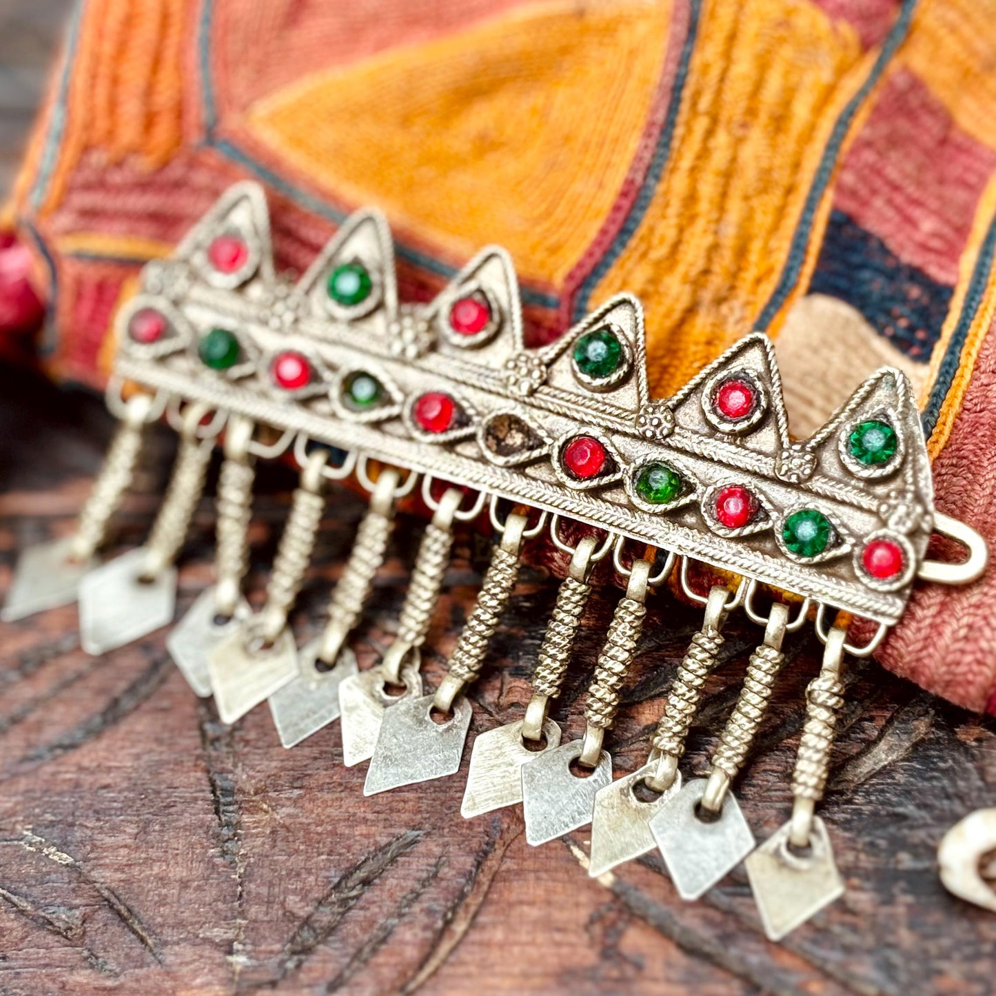 Barrette cheveux ancienne, Bijou ethnique tribal Kuchi nomades Afghans, bijou asiatique oriental boho, Danse orientale tribal fusion, Cadeau