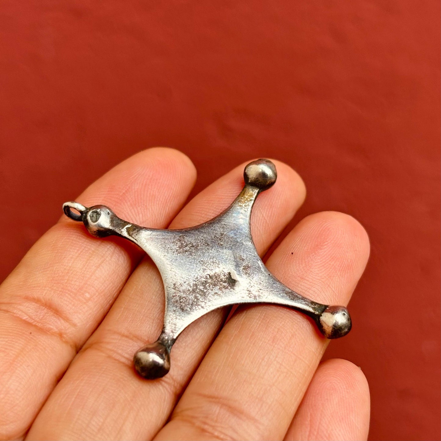 Cruz del Sur de plata, Cruz de Agadez bereber tuareg de Marruecos, Sahara, Joya étnica tribal árabe oriental, Magreb, Amuleto de protección, Regalo.