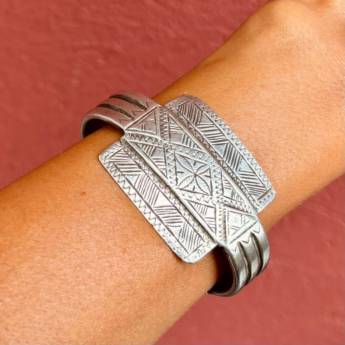 Bracelet khalkhal Touareg argent ancien - Chevillère Berbère Sahara vintage