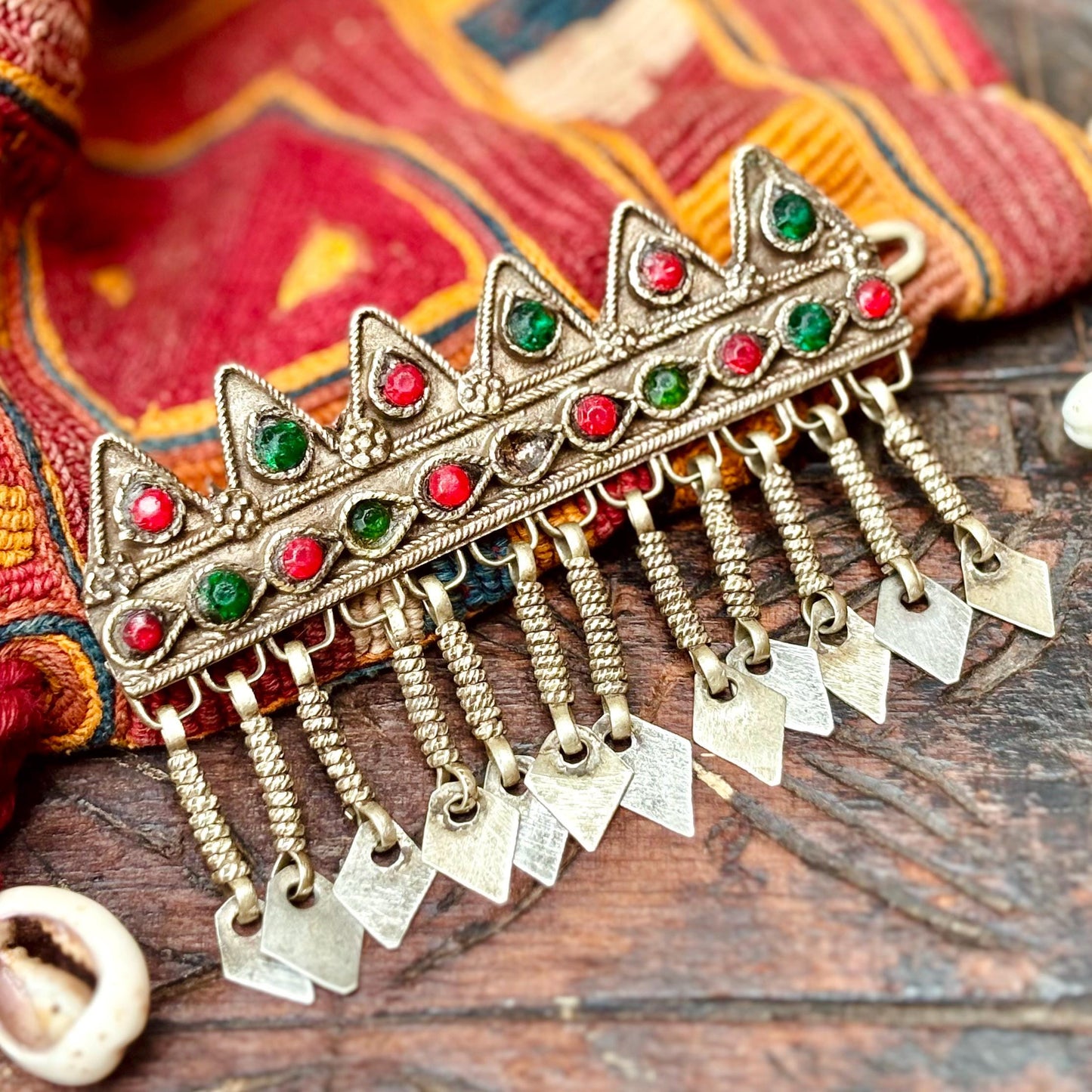 Barrette cheveux ancienne, Bijou ethnique tribal Kuchi nomades Afghans, bijou asiatique oriental boho, Danse orientale tribal fusion, Cadeau