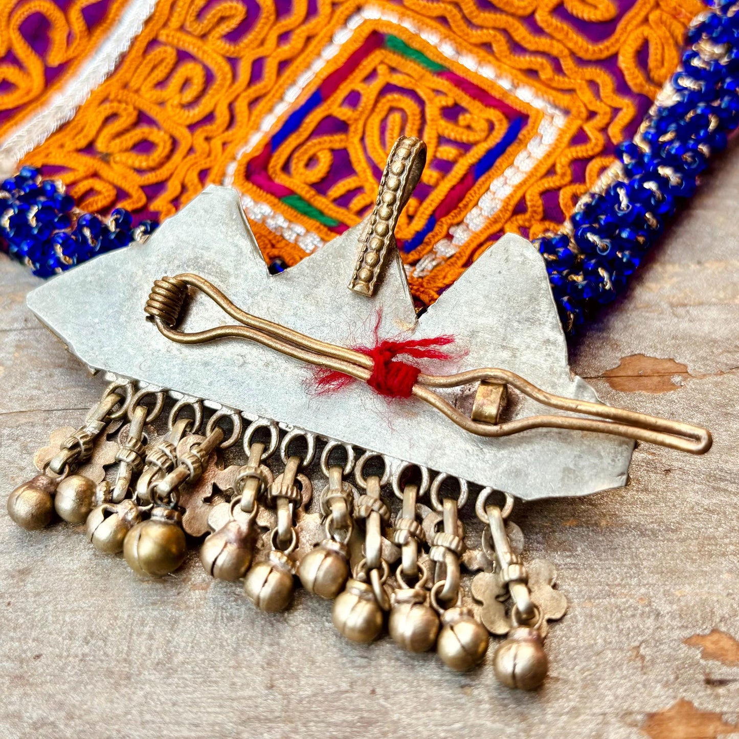 Barrette cheveux ancienne, Bijou ethnique tribal Kuchi nomades Afghans, bijou asiatique oriental boho, Danse orientale tribal fusion, Cadeau