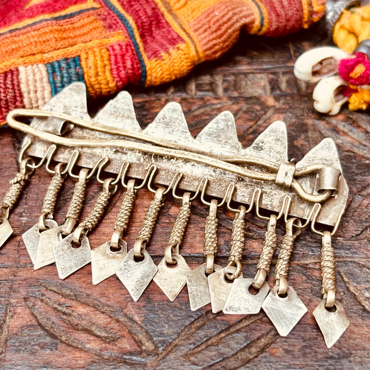 Barrette cheveux ancienne, Bijou ethnique tribal Kuchi nomades Afghans, bijou asiatique oriental boho, Danse orientale tribal fusion, Cadeau