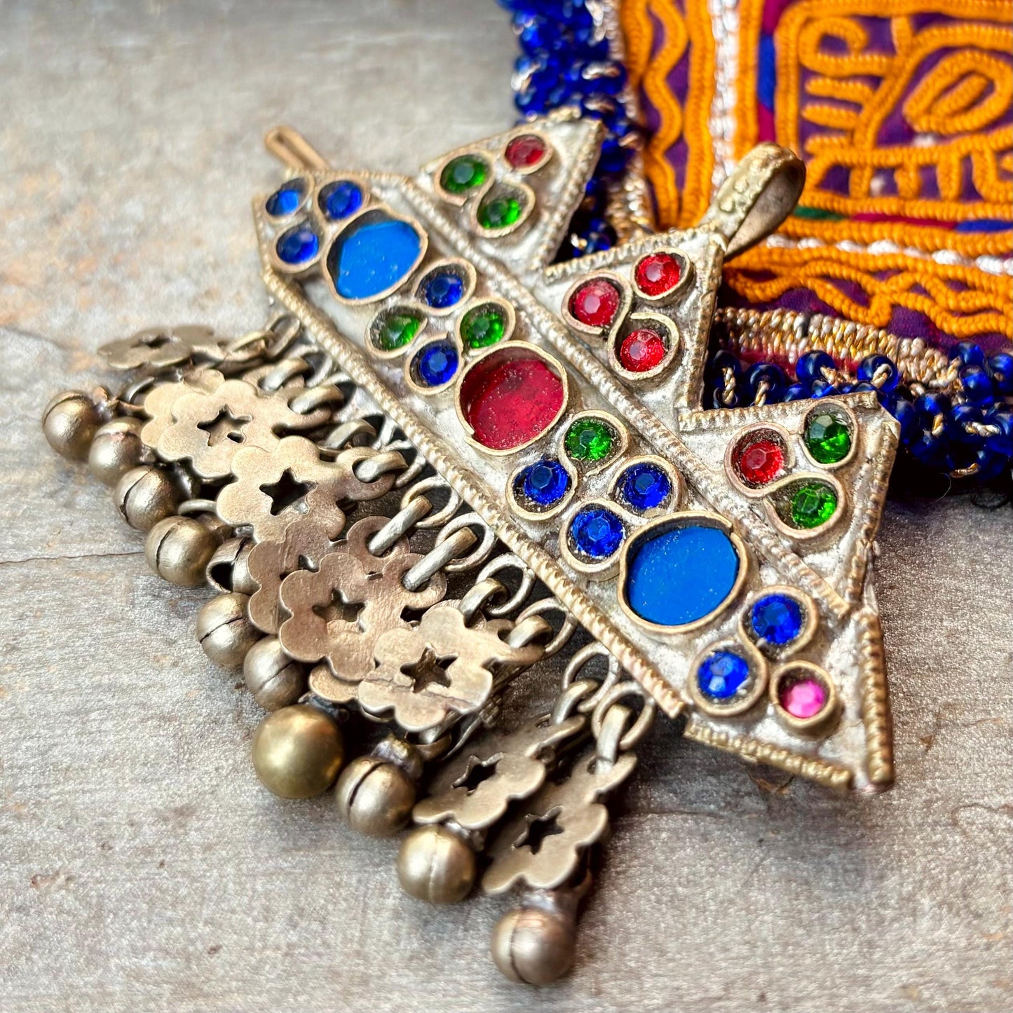 Barrette cheveux ancienne, Bijou ethnique tribal Kuchi nomades Afghans, bijou asiatique oriental boho, Danse orientale tribal fusion, Cadeau