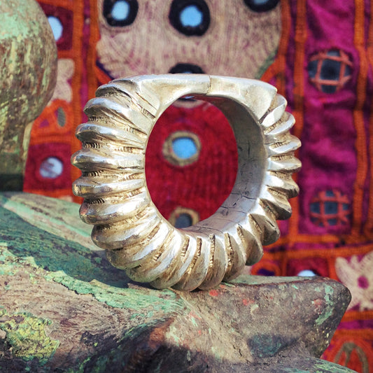 Bague Peul Fulani Argent Ancien - Bijou Ethnique Touareg Nigéria | Tribes & Queens