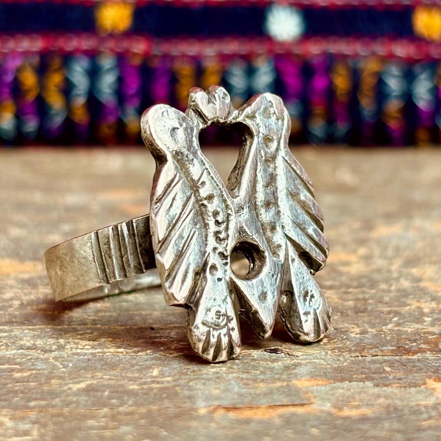 Bague Berbère ancienne aux oiseaux - Symbole de fertilité et protection