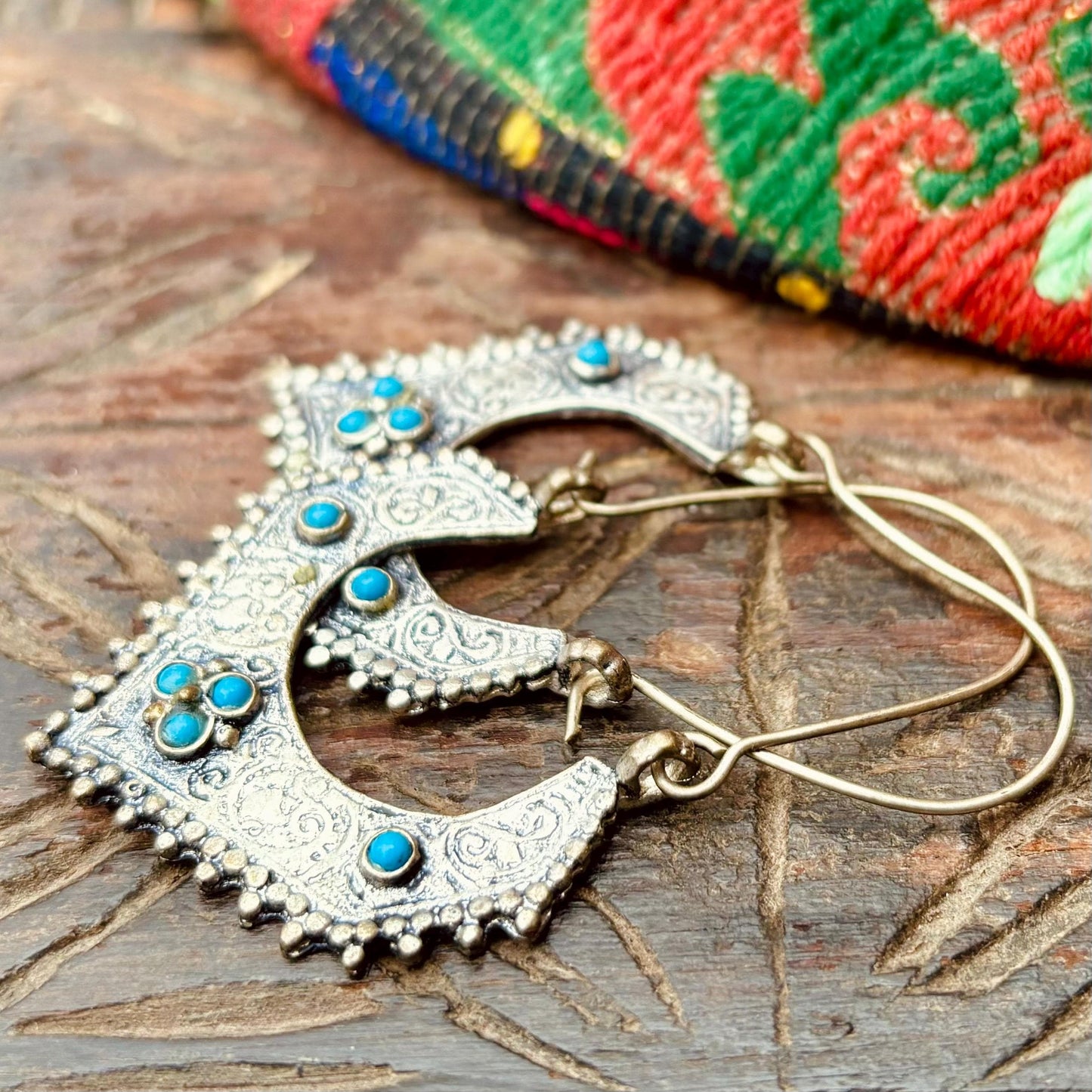 Créoles tribales afghanes boho - Anneaux danse orientale - Bijou ethnique