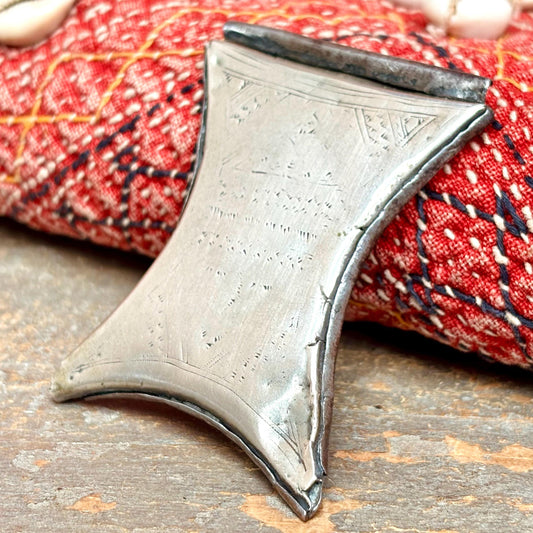 Pendentif Touareg Ancien Argent Tcherot - Amulette Sahara Berbère Africaine