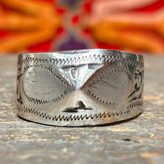 Bague Berbère vintage argent Amazigh - Bijou tribal Maroc Atlas - Bague antique Maghreb