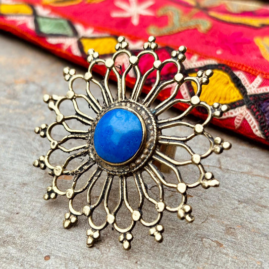 Grande bague tribale, Bague festival, Costume, Folklorique, Orientale, Bague afghane, Bijoux ethniques, Vintage, Bohème, Bague gypsy
