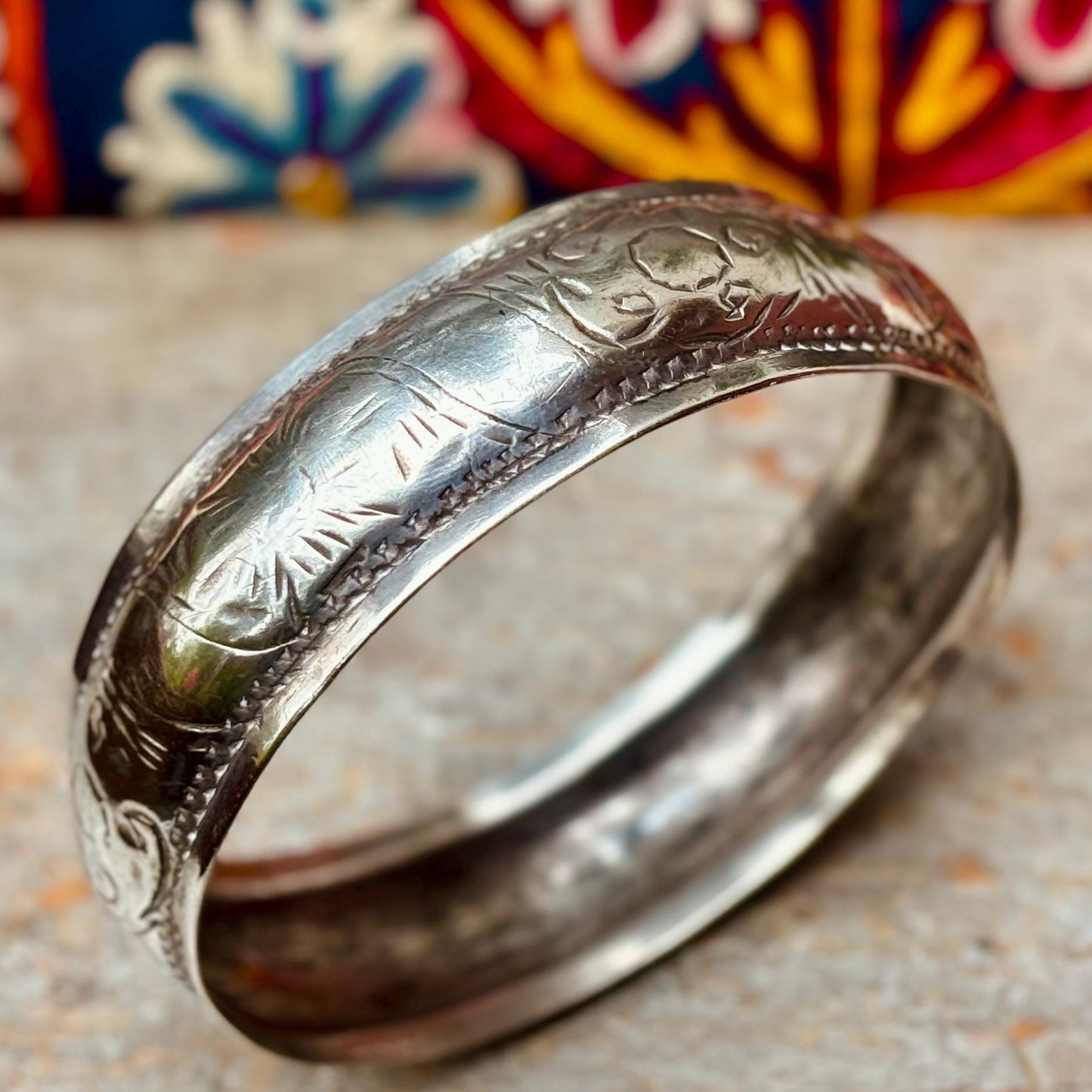 Bracelet argent Berbère ancien - Bijou Amazigh vintage du Maroc