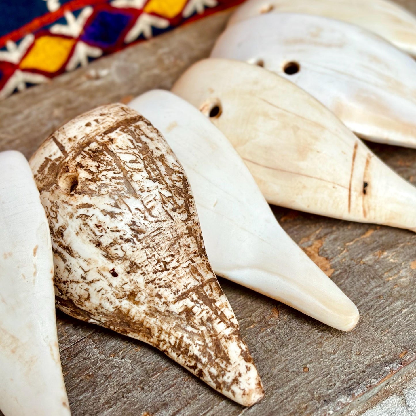 Coquillage ancien Nagaland, Pendentif coquillage vintage, Antiquités Inde Naga, Bijoux Nagaland, Bijou ethnique tribal ancien, Conque