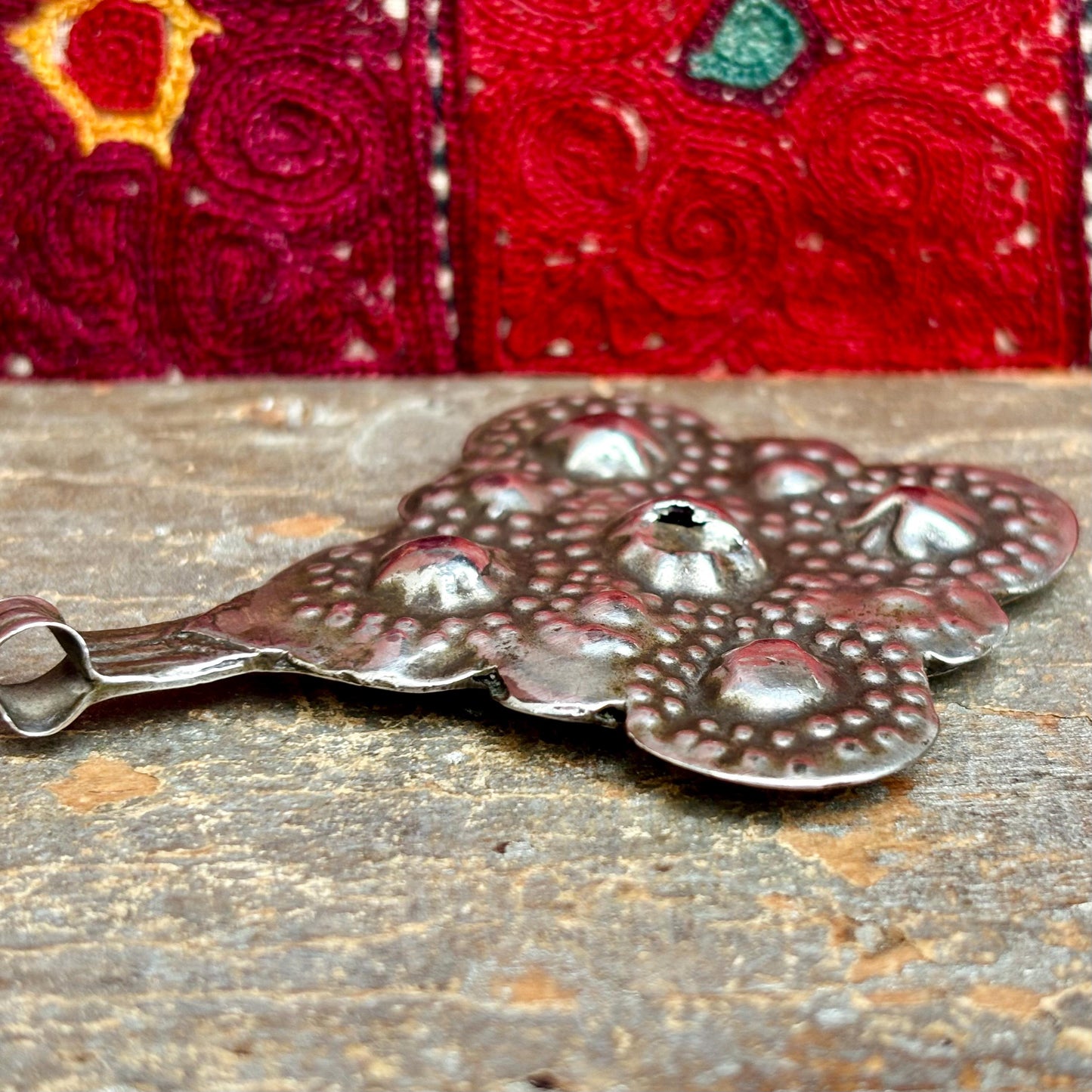 Pendentif main de Fatima argent Berbère - Hamsa amulette ancienne du Maroc