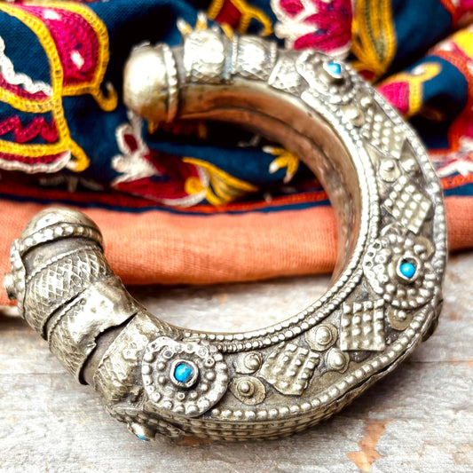 Bracelet tribal Afghan ancien - Bijou ethnique Kuchi vintage boho