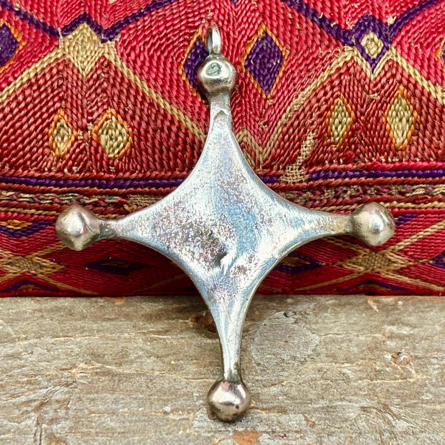 Cruz del Sur de plata, Cruz de Agadez bereber tuareg de Marruecos, Sahara, Joya étnica tribal árabe oriental, Magreb, Amuleto de protección, Regalo.