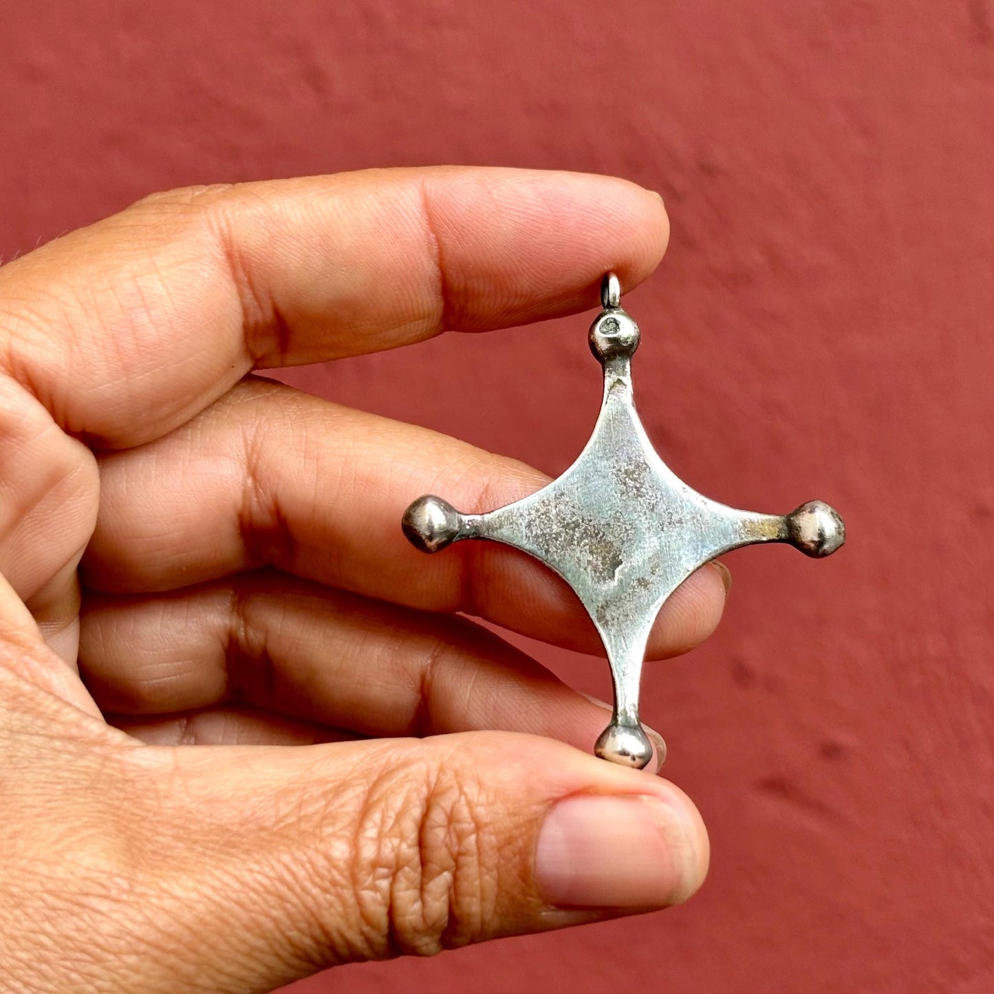 Cruz del Sur de plata, Cruz de Agadez bereber tuareg de Marruecos, Sahara, Joya étnica tribal árabe oriental, Magreb, Amuleto de protección, Regalo.