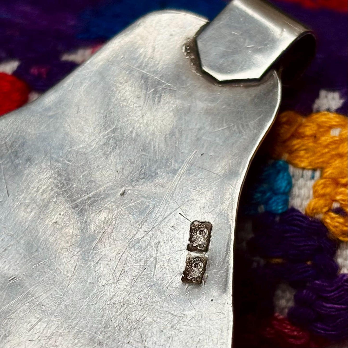 Pendentif Hamsa Argent Salamandre - Main Fatima Berbère Maroc Ancien 900/1000