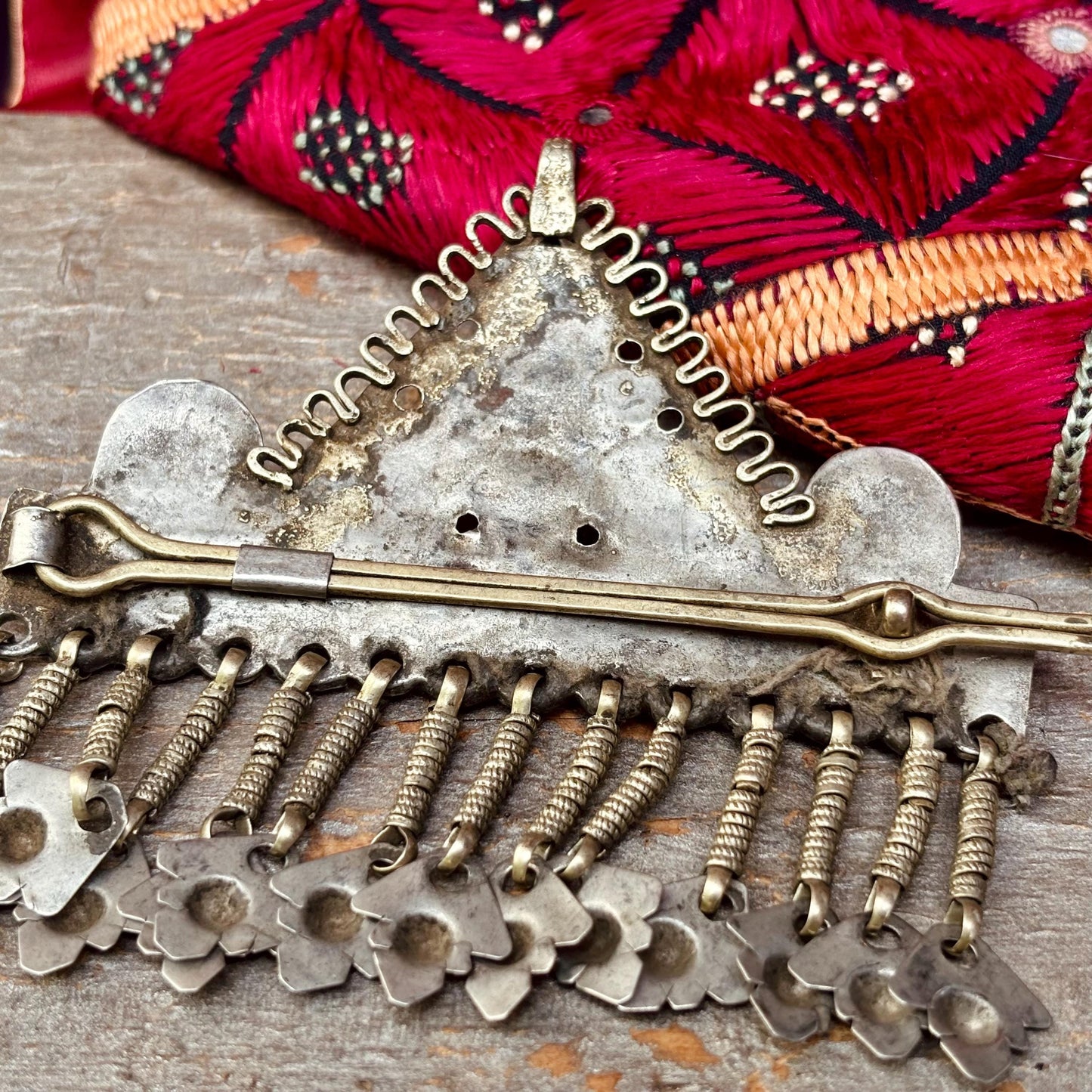 Horquilla antigua para el cabello, Joya étnica tribal Kuchi de nómadas afganos, Joya asiática oriental boho, Danza oriental tribal fusión, Regalo