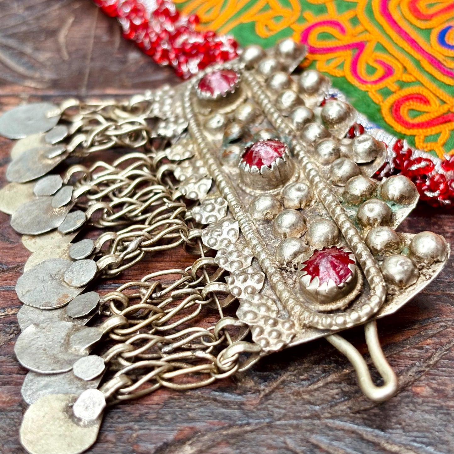 Horquilla antigua para el cabello, joya étnica tribal Kuchi de nómadas afganos, joya asiática oriental boho, danza oriental tribal fusión, regalo.