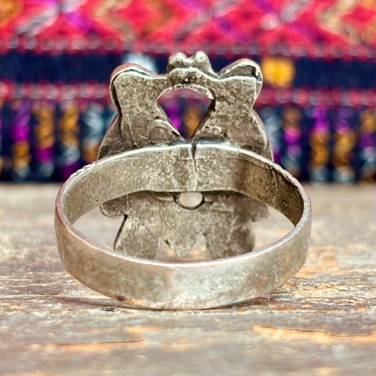 Bague Berbère ancienne aux oiseaux - Symbole de fertilité et protection