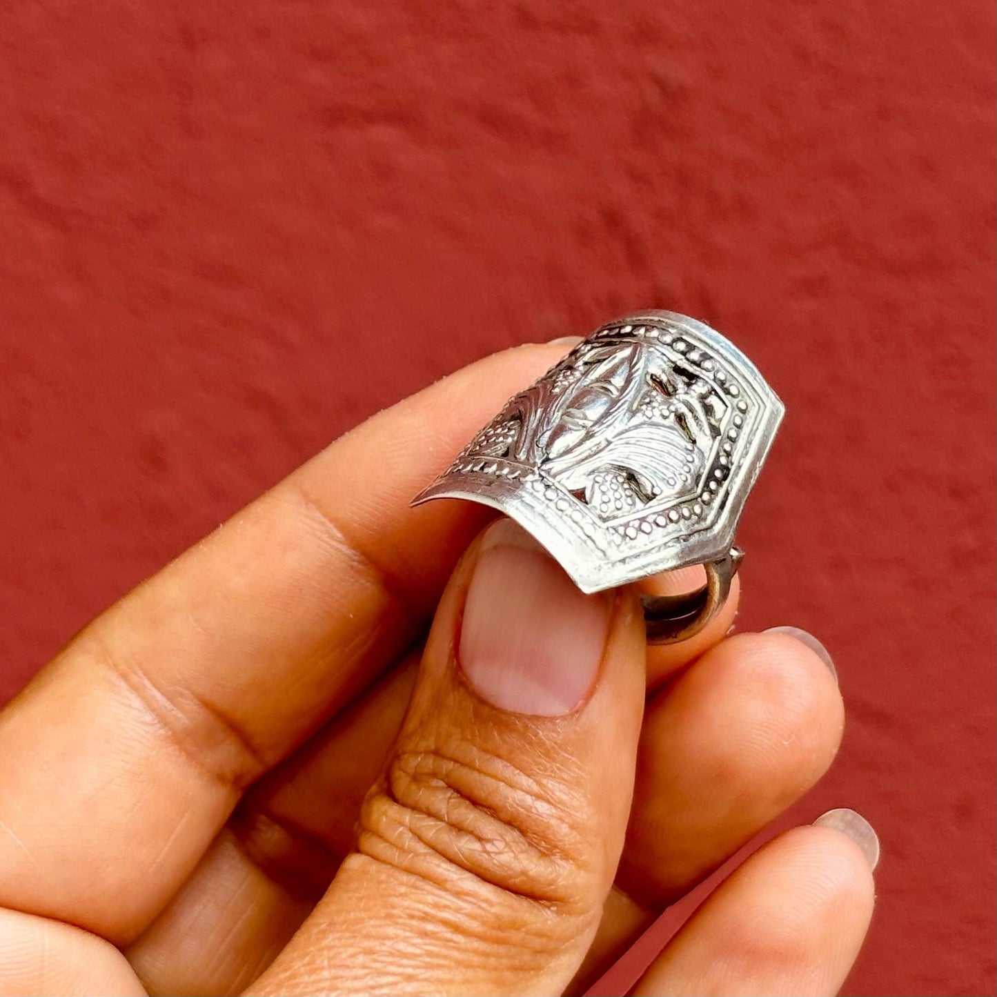 Bague argent Chine ancienne - Bijou tribal Miao authentique